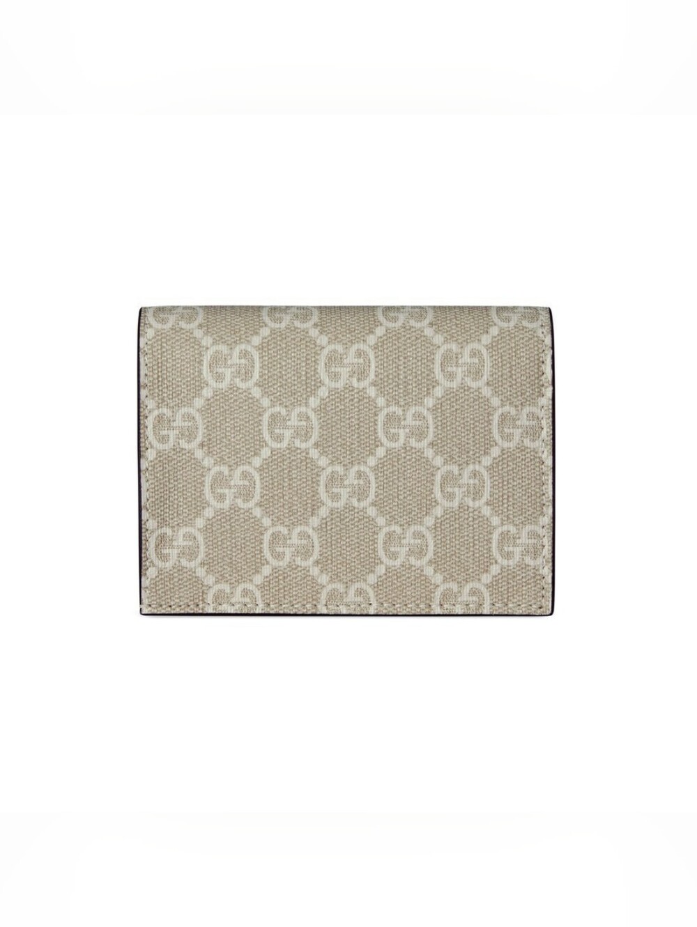 Gucci Beige GG Canvas and Pink Leather Mini Wallet with Gold Double G - Picture 8 of 8